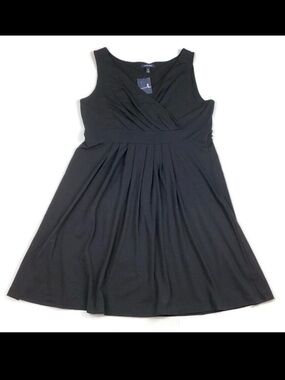 Land’s End Black Sleeveless Baumwolle Blend Dress XL NEW! Retail $55
